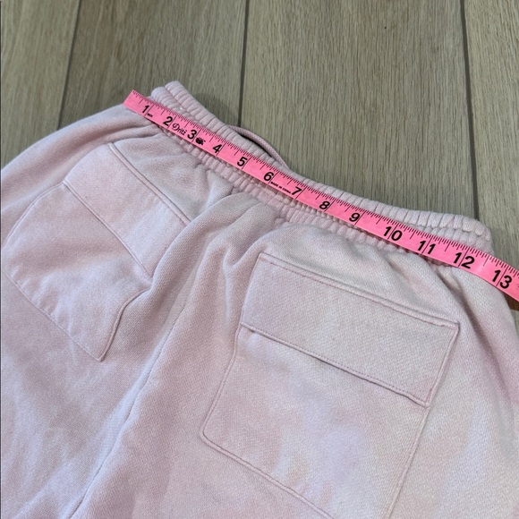 PINK CAMPUS FLEECE WIDE-LEG CARGO SWEATPANTS Sz M Distressed Trendy Comfy Lounge - Picture 9 of 11